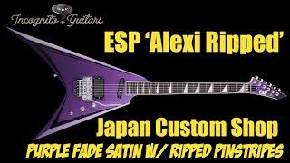 ESP Alexi Ripped Purple Fade Satin w Ripped Pinstripes - with Chris Green
