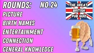 Great British Pub Quiz Picture Round Birth Names Entertainment Connection  General Knowledge #24