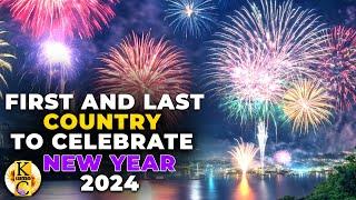First Country and Last to Celebrate New Year 2024 #trending #viral