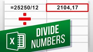 How to Divide in Excel  Formula For Division in Excel Beginners Tutorial  Easy Excel Formulas