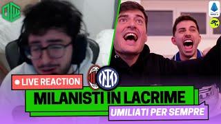 MILAN-INTER 1-2 LIVE REACTION  CAMPIONI D’ITALIA SCUDETTO IN FACCIA  TIFOSIAMO