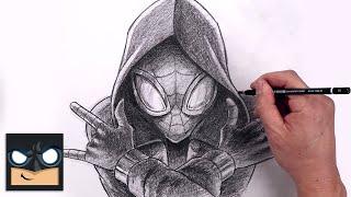 How To Draw Miles Morales Spider Man  YouTube Studio Sketch Tutorial