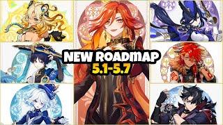 New Roadmap Version 5.1 - 5.7  Banners & Rerun Characters Revealed  Genshin Impact