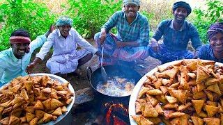 SAMOSA  Street Samosa Recipe  Healthy South Indian Potato Onion Crispy Samosa Cooking In Village