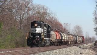 Amtrak Races Freight Train with Caboose