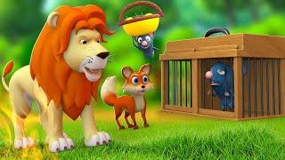 चूहे की तलाश में शेर और लोमड़ी - Lion & Fox Hunt for Mouse Hindi Kahaniya Moral Stories JOJO TV Kids
