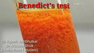 Benedicts test- for reducing sugars