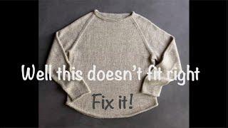 Mod your raglan - no math or with math knitting modification