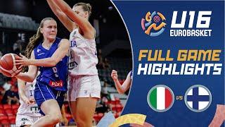 Semi-Finals Italy  vs Finland   Highlights  FIBA U16 Womens EuroBasket 2024