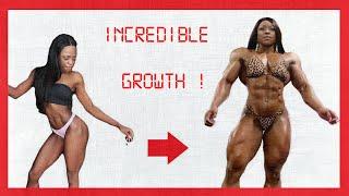 Beautful petite chick to gorgeous HULKING Amazon in under 3 Min - Loaded Muscle enhanced FMG