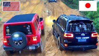 Land Cruiser 4.5L V8 vs Jeep Wrangler 2.0L Turbo vs Beijing BJ40 2.3L Turbo PK Off-road