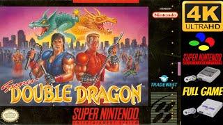 Super Double Dragon 1P & 2P Co-op SNES Gameplay Walkthrough FULL GAME 4K60ᶠᵖˢ