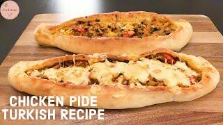 CHICKEN PIDE TURKISH RECIPE  TÜRKISCHE PIDE GERMAN SUBTITLES