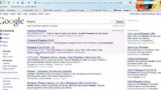 Google Instant Flowers - Google.com vs. Google.co.uk
