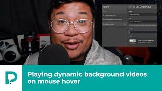 How to Webflow Playing dynamic background videos on mouse hover Tutorial 2020