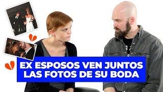 Ex esposos ven juntos las fotos de su boda