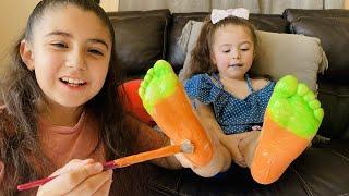 Feet Painting Ideas Learn Colors For Kids Finger Family Song  Easter Edition #feet #kidslearning