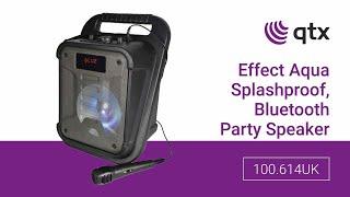 QTX Effect Aqua 20W Splashproof Bluetooth Party Speaker 100.614UK