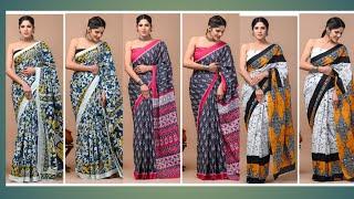 Mulmul cotton saree @550 contact @8667804972