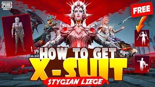 HOW TO GET STYGIAN X-SUIT IN PUBG MOBILE  GET FREE EMOTES  SCARLET COVENANT X-SUIT SPIN