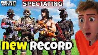 I SPECTATED the *NEW* SQUAD KILL RECORD in COD MOBILE 