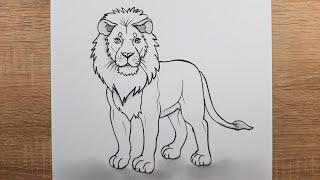 Learn How to Draw a Lion Easy Step by Step Our Drawing Hobby Easy Animal Drawings 2024