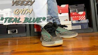 HONEST REVIEW OF THE YEEZY QNTM TEAL BLUE YEEZY QNTM TEAL BLUE REVIEW & ON FOOT IN 4K