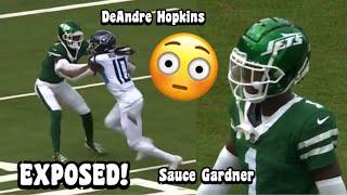 Sauce Gardner Vs DeAndre Hopkins & Calvin Ridley  WR vs CB Jets Vs Titans 2024 highlights