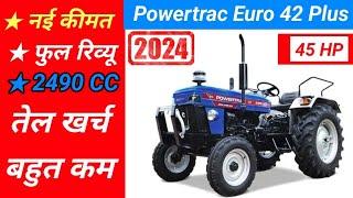 Powertrac Euro 42 Plus Price Full Review in Hindi  Powertrac Euro 42 Plus 45 HP Tractor