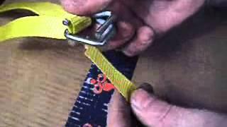 How to thread a metal buckle with woven polyester strapping