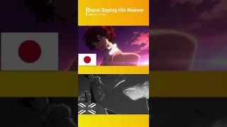 Dazai Saying His Name - Original vs English dub