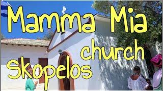 202 stone steps to the famous MAMMA MIA Church - Church of Agios Ioannis Kastri in Skopelos Greece