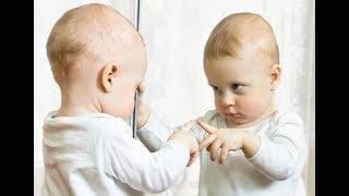Cute baby moments Funny Babies Reflection when see mirror Cutest Reaction