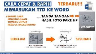 cara memasukkan ttd ke word cara memasukan tanda tangan di word TERBARU