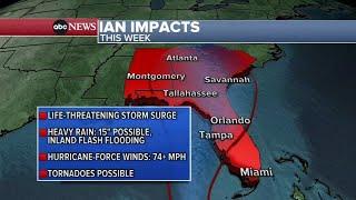 Hurricane tracker Ian upgraded to Category 2 storm as it heads toward Cuba Florida