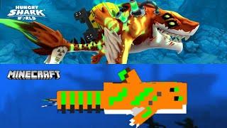 HUNGRY SHARK WORLD IN MINECRAFT MOD - HUNGRY SHARK WORLD