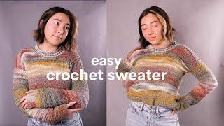 crochet sweater tutorial  crochet a pullover in 15 HOURS