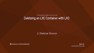 10. Deleteing an LXC Container with LXD