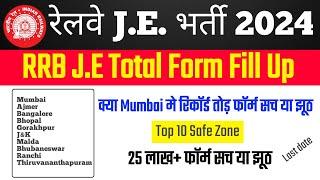 RRB JE Total Form Fill Up 2024  RRB JE Safe Zone  RRB JE TOP 10 Safe Zone rrb je total form data