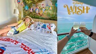 Disney Wish Cruise 2024 - Stateroom SURPRISE Embarkation Day Sailaway Party Food Shows & MORE