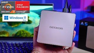 GEEKOM A5 Mini PC Review & Test - Ryzen 7 5800H 32GB RAM - Powerful & Affordable