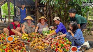 Lòng Heo Thịt Bò Xiên Que Tôm Mực Chân Gà Nướng  Quán Ăn Buffet Đồ Nướng Miền Quê - Country Buffet