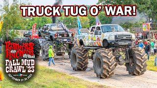 Rednecks with Paychecks Fall Mud Crawl 2023 Truck Tug o War - Offroad Mud Trucks go to War