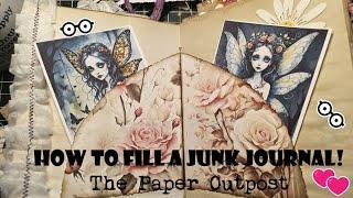 CRAFT WITH ME Filling a Junk Journal Easy IDEAS for Beginners The Paper Outpost