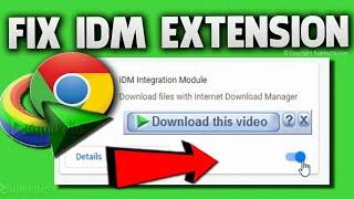 how to fix IDM not showing download bar in google chrome  Enable panel Quick 2 Method 