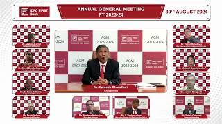 IDFC FIRST Bank AGM 30th August 2024