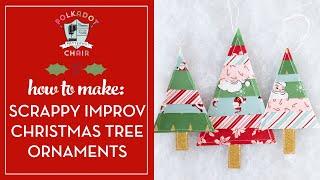 How to Make Scrappy Improv Christmas Tree Ornaments