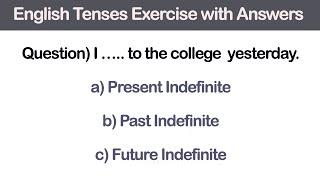 English Tenses Exercise with Answers  English Grammar
