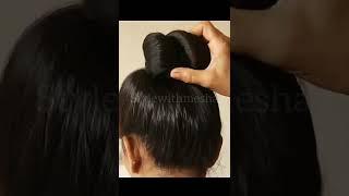 No Hair Tie Bun️ #shorts #bun #hairstyle #hairstylegirl #cutehairstyle #ytshorts #easyhairstyle