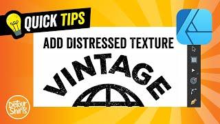 Affinity Designer Quick Tips  Distressed Textures Tutorial for T-Shirt Design & Print on Demand